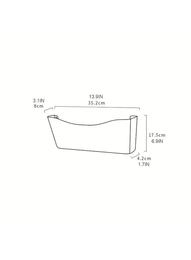 3pcs White Acrylic Wall Mounted File Organizer 3 Tier Transparent Document Holder Space Saving - Image 3